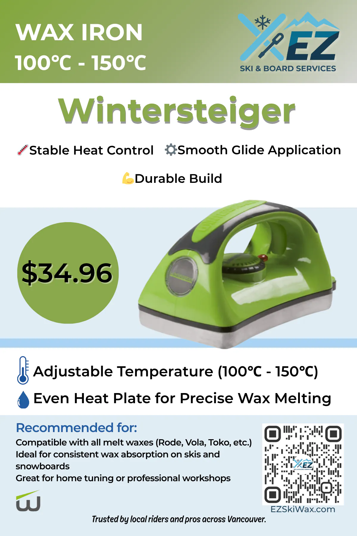 Wintersteiger Ski/Snowboard Waxing Iron photo 2